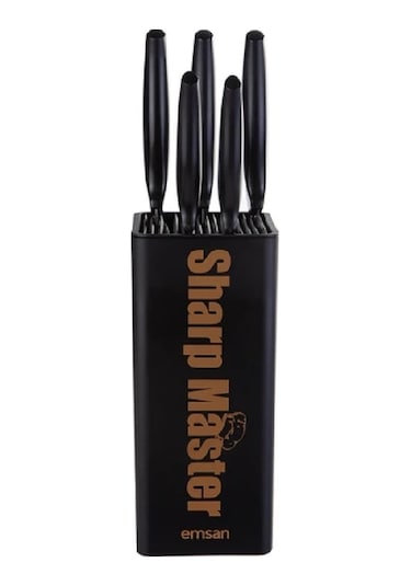 Emsan Sharp Master 6 Parça Bıçak Seti Siyah