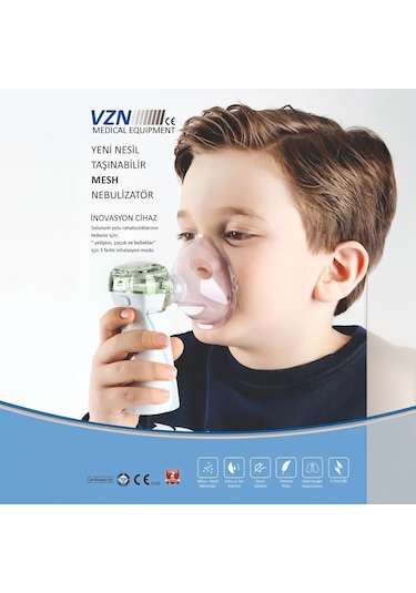Vzn Ltn200 Yeni Nesil Kademeli Ultra Sessiz Şarjlı Mesh Nebulizatör