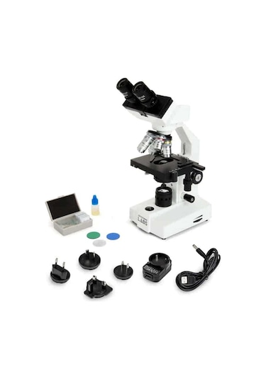 Celestron Labs Cb1000cf Mikroskop - 1000x Zoom - Ayarlanabilir Led Işık - Binoküler Başlık