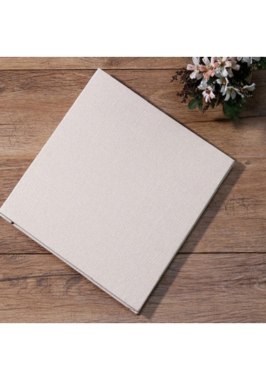 Sones Basit Keten Kendinden Yapışkanlı Film Albümü Retro Aile Büyük Kapasiteli El Yapımı Yaratıcı Hediyeler Bej Siyah Sayfa