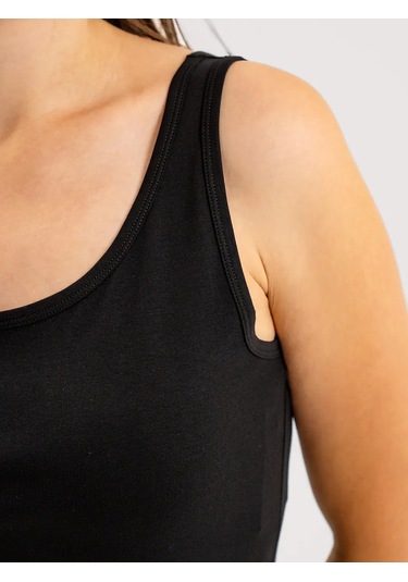 Clever Wear Geniş Askılı Pamuklu Atlet 151130539 Siyah