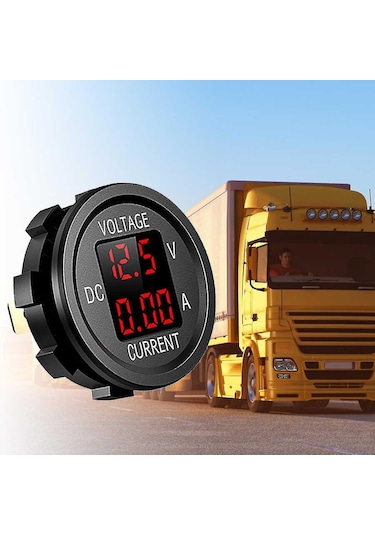 Aek-tech Dc12v/24v Dijital Voltmetre Ampermetre