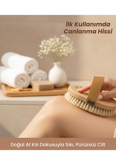 Lajel Premium %100 Doğal At Kılı Selülit Fırçası
