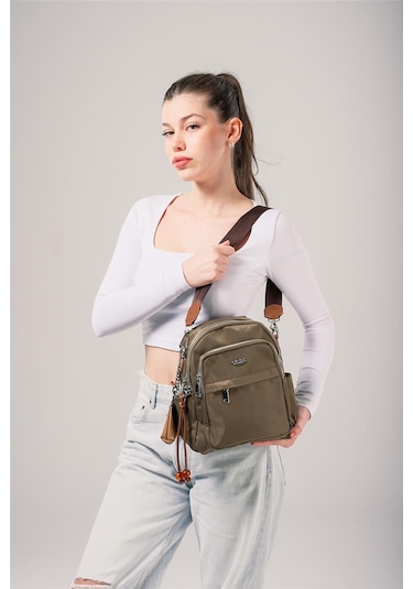 Ççs Kadın 18024 Sırt Ve Omuz Çantası Yeşil