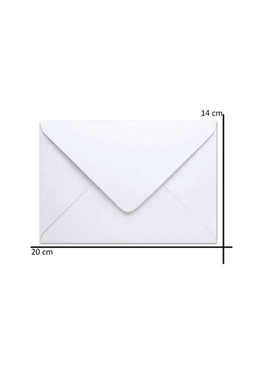 İstisna 12 Adet Davetiye Zarfı 14 x 20 Cm 110 Gr. 1. Hamur