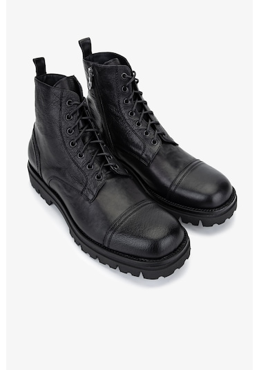 Valmenti Erkek Hakiki Deri Siyah Casual Bot 1158 569 Erk Bot Sk25-26 Nero Siyah