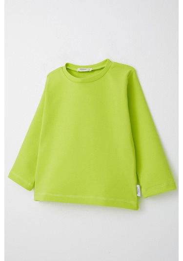 Breeze Erkek Çocuk Uzun Kollu Tişört Basic 1-4 Yaş, Fıstık Yeşili Fıstık Yeşili