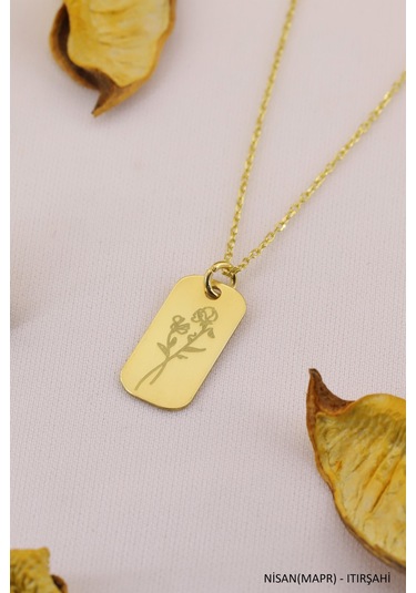 Doğum Çiçeği Kolye Doğum Ayı Çiçek Kolye Modeli 12 Ay Burç Kolye Yeşil