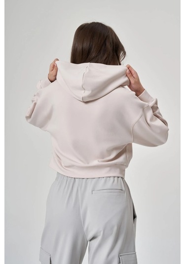 Exuma Kadın Fermuarlı Kum Rengi Sweatshirt 1529109-kum Kum