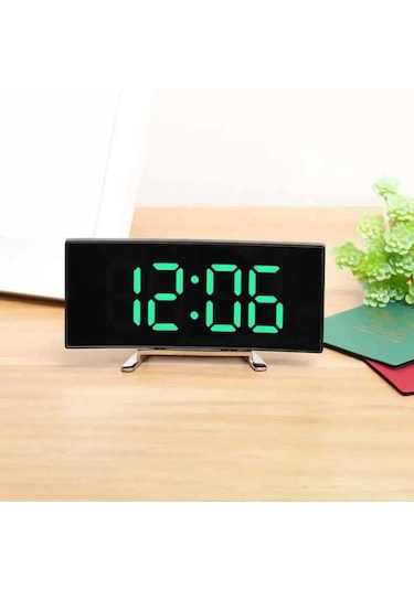 Oval Dijital Masa Saati Alarm Termometreled Ekranlı Alarmerteleme