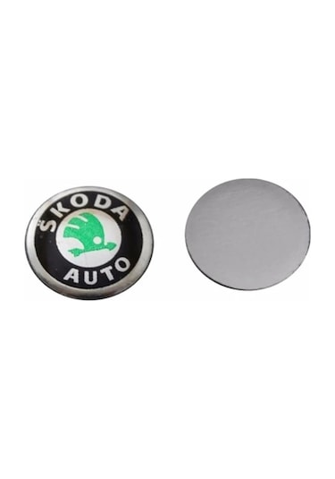Skoda Araç Anahtar Logo Amblemi Kumanda Logo Çap: 14 Mm 2 Adet