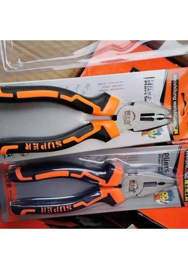 Aubyhe 8 İnç Çelik Testere: Elektrikçi Ve El İşçileri İçin Çok Amaçlı Tel Kesici, İzolasyon Soyucu Ve Sağlam Tutuşlu Pense