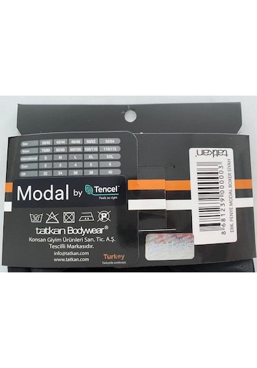 Tatkan Erkek 5'Li Modal Penye Spor Kesim Slim Fit Boxer Siyah