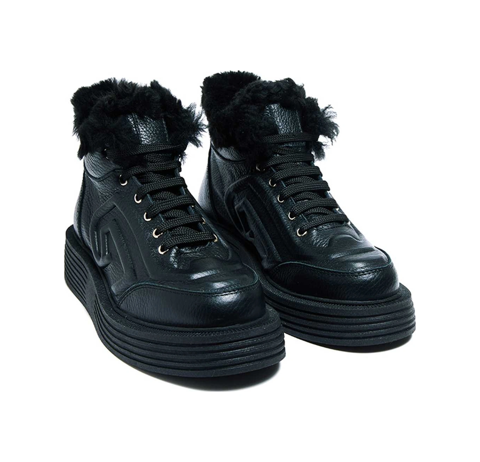 Bestello Kürklü Termo Taban Düz Bot 101-snt22-99 Kadın Bot Siyah