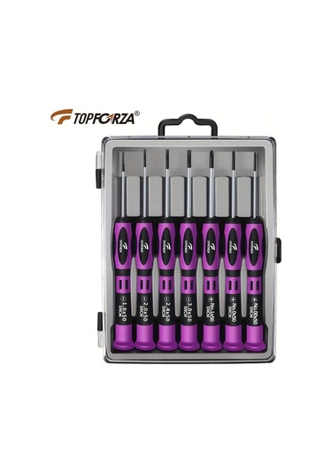 Honeybeeshop Topforza 7 Parça Hassas Tornavida Seti Saat Elektronik Bilgisayar Tamiri İçin Manyetik Phillips Oluklu Başlıklar