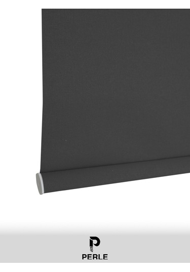 Br Perle Home Antrasit Rengi Düz Mekanize Stor Perde Yüksek Kalite Metropol Serisi Antrasit