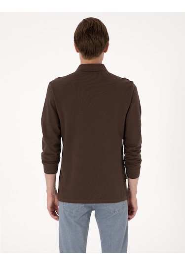 Pierre Cardin Erkek Koyu Kahverengi Sweatshirt 50314048-vr084 Koyu Kahverengi