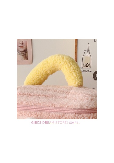 Trendooze Sevimli Portatif-mavi Peluş Kozmetik Çantası Ds Mavi