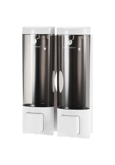 Duvar Tipi İki Kollü El Sabunu Dispenseri, Banyo/tuvalet Şampuan-krema Kutusu, Manuel Basma, 2x200ml, Beyaz, Ev/ofis/uygun Diğer Diğer