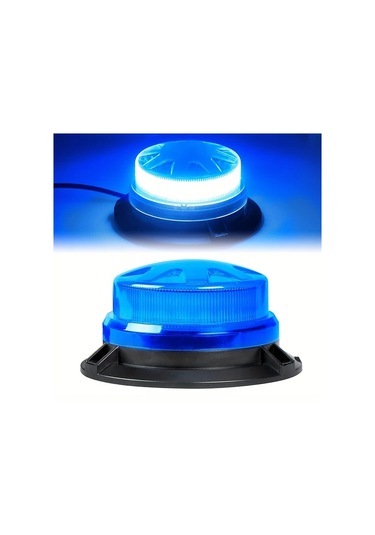 Motion003 24 Led Mini Yuvarlak Isik Bar Mavi 8 Modlar 12 24v Arac Fisi Gucu Forklift Catı Siny