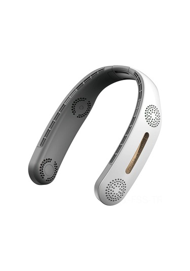 Hfambition Beyaz Sanning Kolluklu Boyun Fanı - 4000mah Usb Şarjlı, Yaprakssız, Sessiz, Taşınabilir Dış Mekan Kişisel Soğutucu