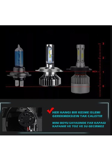 H3 CSP (CREE) LED XENON TAKIMI MİNİ ŞİMŞEK ETKİLİ