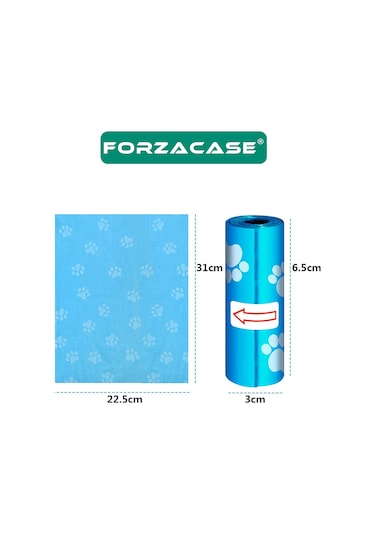 Forzacase Rulo Evcil Hayvan Dışkı Toplama Kaka Rulosu Poşeti 4'lü