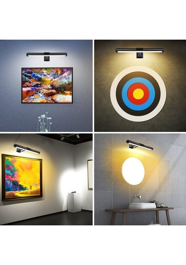 Besthome1 Duvara Sıkışabilir Mıknatıslı Led Işık, Dokunmatik Uzaktan Kumandalı 3 Renk 2600k-6000k Ayarlı Sürekli Parlaklık 4500 Beyaz