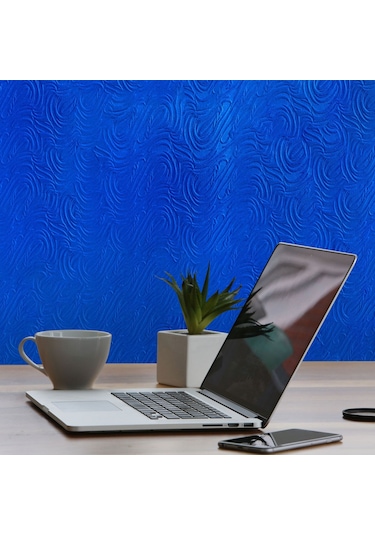 Tink 3d Kendinden Yapışkanlı Akustik Keçe Panel Dalgalı Desenli 52x98 Cm 2 Adet 1 M² Mavi