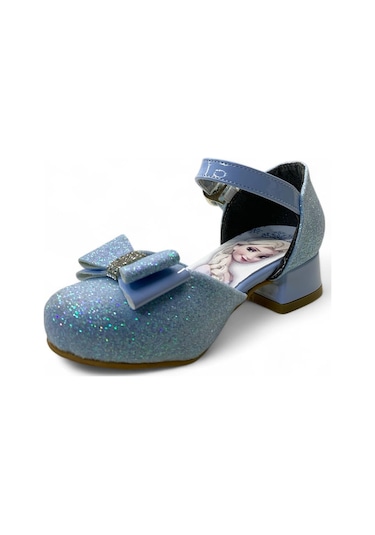 Frozen 23 Kız Çocuk Topuklu Abiye Ayakkabı Mavi