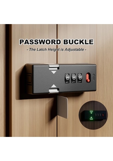 Willowhaven Silvery 3 Haneli Kombinasyonlu Ayarlanabilir Kilit Ve Sürgü Anahtarsız Giriş Garaj Dolap