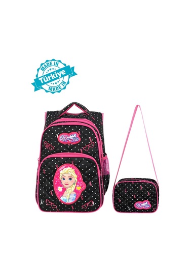 Waddell Lisanslı Emboss Buz Kız Desenli İlköğretim Okul Sırt Çantası Ve Beslenme Çantası