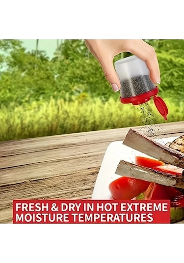 Trendooze Gaojunshop01 Kırmızı Kapaklı Derin Mavi 6'lı Nem Geçirmez Baharatlık Tuz Biberlik Set, Kamp Ve Piknik İçin Koyu Mavi Koyu Mavi