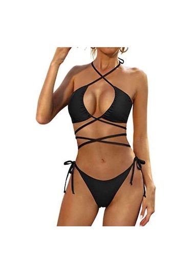 Deep Beach Bağlama Detaylı Bikini Takım Db200780bt 001