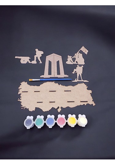 Türk Kahramanları Çanakkale Şehitleri Anma Büyük Boy Ahşap Hobi B