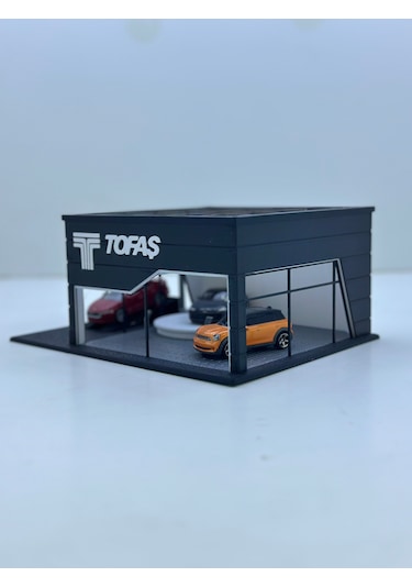 1/64 Ölçekli Tofaş Diorama Tasarımlı Araç Sergileme Garajı 3d Baskı
