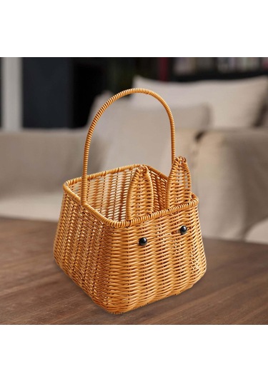 Homyl El Yapımı Depolama Dokuma Saklama Tutucusu Kahve Sehpası Kahverengi