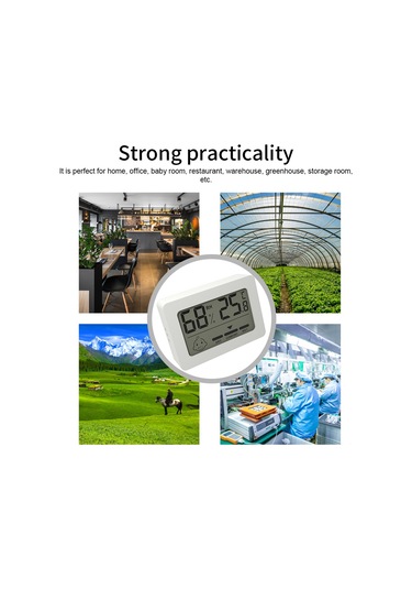 Youtek Siyah Mini Dijital Oda Sicaklık Nem Ölçer - Ayaç Ve Çift Taraflı Bantlı, Dahili Cr2032 Pil İle -20-60 C, 1 C Doğruluk