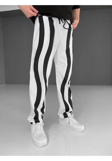 Paraşüt Kumaş Eşofman - Beyaz Beyaz