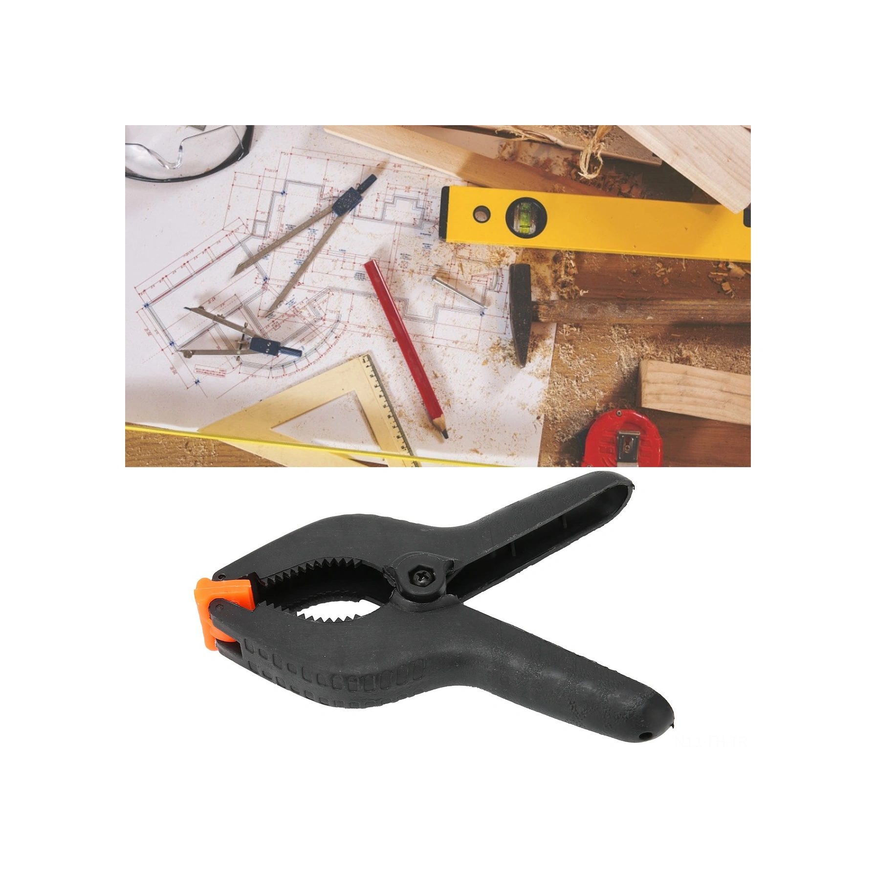 Folinda Plastik Nilon 15.2cm 6 İnç Yaylı Klemp - Ahşap İşleri, Foto Stüdyosu, Dıy Projeleri İçin Dayanıklı Tutucu Araç