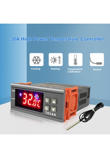 Suofeng Zfx-7016a 30a Dijital Termostat İle Hassas Sıcaklık Kontrolü, Buzdolabı Ve Kuluçka İçin Yüksek Performans