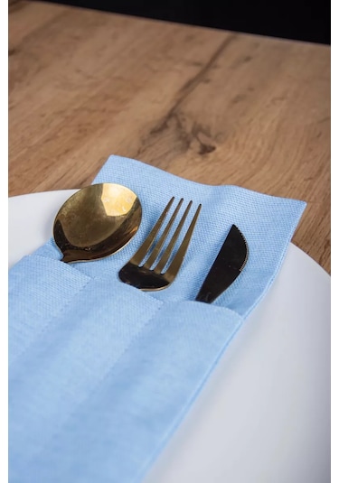 Leohome Çatal Bıçak Takımı Servis Zarfları 2 Adet 219782148 Açık Mavi