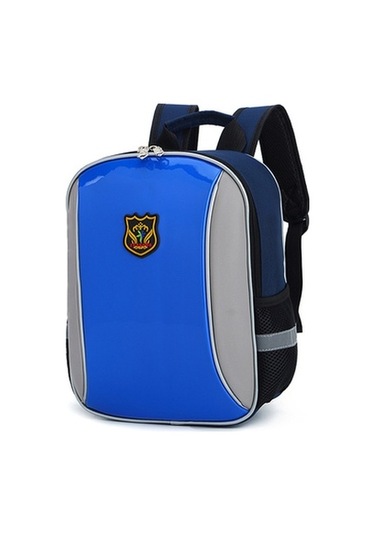 Anaokulu Logolu Okul Çocuk Sırt Çantası Mavi