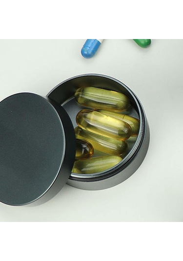 Suntek Saklama Kabı Çok Kullanılmış Kozmetik Çelik-gri-5cm Gri