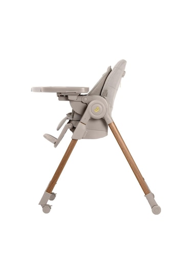 Maxi-Cosi Minla Plus 6'sı Bir Arada Ahşap Görünümlü 4 Tekerlekli Mama Sandalyesi Beige