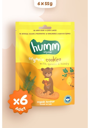 Humm Organik Ballı Kinoalı Kurabiye 6 x 55 G
