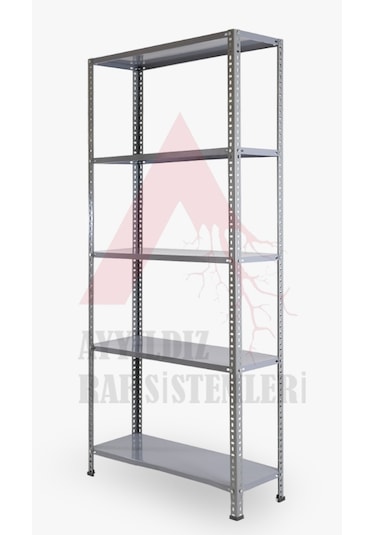 43x93 5 Katlı Çelik Raf & Depo Rafı & Ardiye Rafı & İstif Rafı
