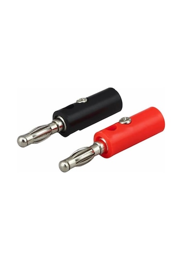 Banana Erkek Konnektör Jack Fiş Muz Konnektör 4 MM - 5 Çift 10 Adet