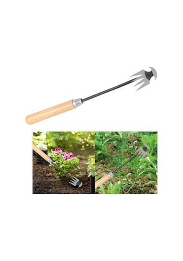 Suntek El Ayıklama Temizleme Yard Avlu Çim Ahşap Saplı Hafif