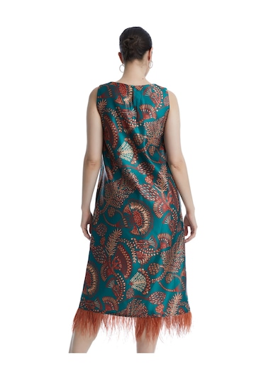 Kadın Kolsuz Elbise - Desenli, Otriş Detaylı - Modern Ve Şık Tasarım - Özel Gün Ve Davetler İçin Elbise Petrol Kadın Kolsuz Elbise - Desenli, Otriş Detaylı - Modern Ve Şık Tasarım - Özel Gün Ve Davetler İçin Elbise Petrol